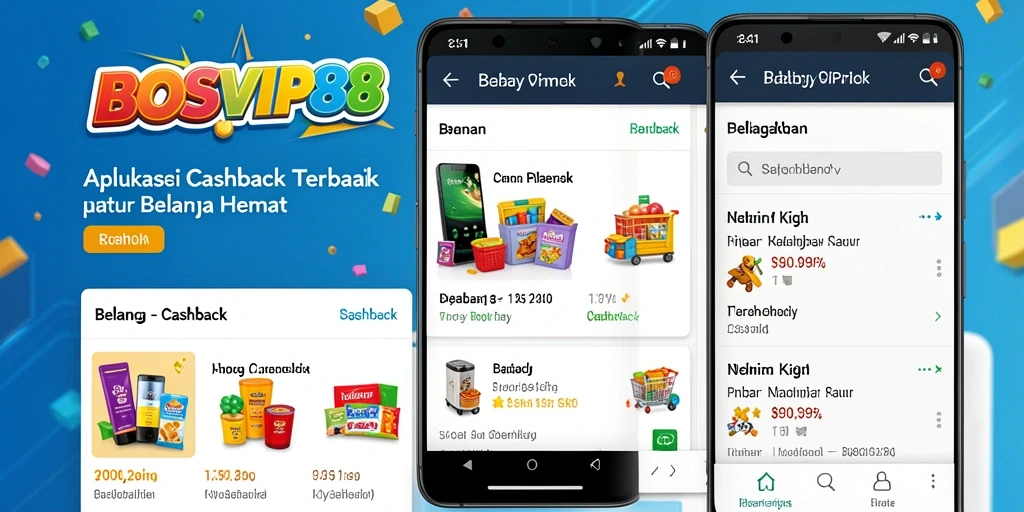 Tampilan utama aplikasi BOSVIP88 dengan berbagai penawaran cashback.