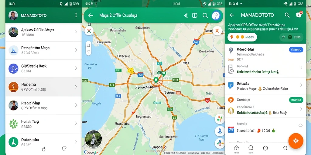 Antarmuka pengguna MANADOTOTO dengan peta navigasi yang jelas dan informatif.