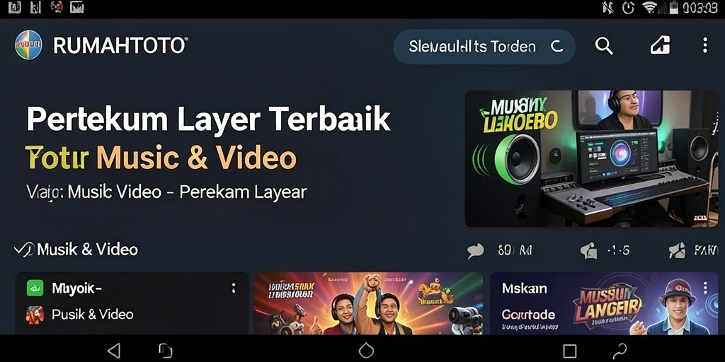 Antarmuka RUMAHTOTO yang intuitif dengan berbagai fitur perekam layar.